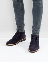 New Look - Desert boots in camoscio sintetico blu navy - Navy