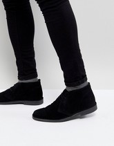 Pier One - Desert boots neri in camoscio - Nero