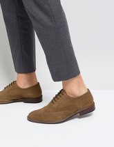 River Island - Scarpe brogue scamosciate cuoio - Pietra