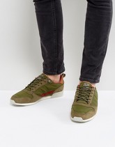 River Island - Scarpe da ginnastica kaki con dettagli rossi - Verde