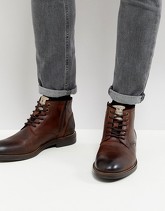 River Island - Chukka in pelle marrone scuro - Marrone