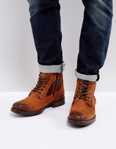 Steve Madden - Gannon - Stivaletti brogue color cuoio - Cuoio