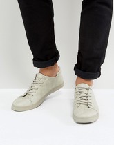 ASOS DESIGN - Sneakers in pelle vegan grigie con punta - Grigio