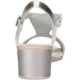 Sandali Mary Collection scarpe donna sandali beige camoscio argento pelle AF771