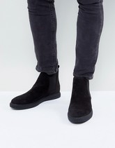 ASOS - Stivaletti Chelsea nero scamosciato con suola creeper - Nero