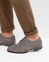 Dune - Scarpe brogue grigio scamosciato - Grigio