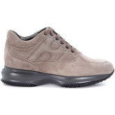 Scarpe Hogan  Sneaker  Interactive in camoscio grigio tortora