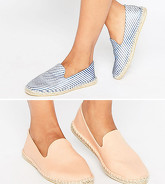 ASOS - JEANIE - Confezione da due paia di espadrillas - Multicolore