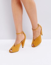 ASOS - HARNESS - Sandali con tacco - Giallo