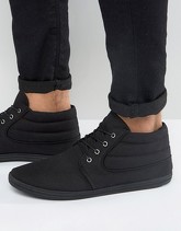 ASOS - Chukka in tela nera - Nero