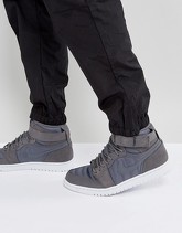 Nike Air Jordan - 1 - Scarpe da ginnastica alte rétro con fascia grigie 342132-005 - Grigio