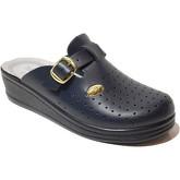 Scarpe Sanital Ciabatte Sanitarie Anatomiche Donna Blu Bianco Pelle Made in Ita