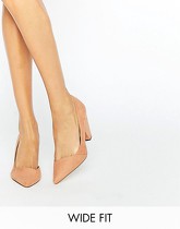 ASOS - SAPPHIRE - Scarpe a pianta larga con tacco - Beige