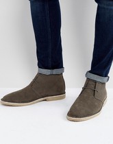 ASOS - Desert boots grigi in pelle sintetica scamosciata - Grigio