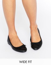 New Look - Ballerine in pelle sintetica comode - Nero