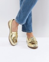 ASOS - MOGUL - Mocassini in pelle - Oro