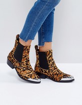 ASOS - AMBERLEY - Stivaletti Chelsea stile western in pelle - Multicolore