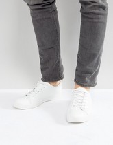 ASOS DESIGN - Sneakers in pelle vegan bianche con punta - Bianco