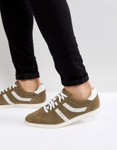 BOSS - Rumba - Sneakers kaki con righe - Verde