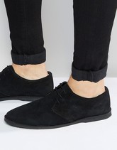 ASOS - Scarpe derby nero scamosciato con bordature tubolari - Nero