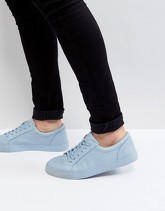ASOS DESIGN - Sneakers in pelle vegan azzurro pastello - Blu