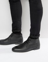 ASOS - Chukka di pelle nera - Nero