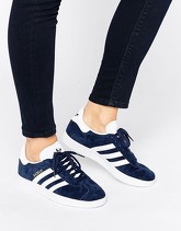 adidas Originals - Gazelle - Scarpe da ginnastica blu navy scamosciato - Navy