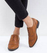 ASOS MANIC - Scarpe brogue piatte - Cuoio