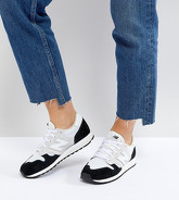 New Balance - 520 - Sneakers scamosciate a blocchi di colore bianchi e neri - Bianco
