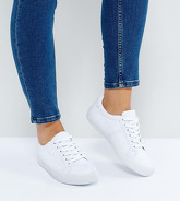 ASOS - DEVLIN - Scarpe da ginnastica a pianta larga stringate - Bianco