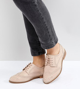 ASOS - MOJITO - Scarpe brogue in pelle a pianta larga - Beige