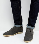 ASOS - Desert boots a pianta larga grigi scamosciati - Grigio