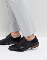 River Island - Scarpe brogue nere con particolari in rilievo - Nero