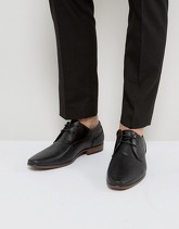 River Island - Scarpe derby nere con dettagli traforati - Nero