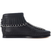 Stivaletti Alexander Wang Indianino Montana in pelle nera con frange