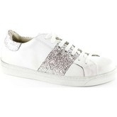 Scarpe Around 1480 bianco argento scarpe donna sportive sneakers pelle lacci