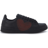 Scarpe Nira Rubens Sneaker Daiquiri in pelle nera cuore rosso