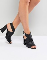 ASOS - TAKOTA - Sandali in pelle con tacco - Nero