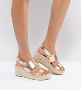 ASOS - TOTO - Espadrilles con zeppa - Oro