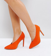 ASOS - PRIORITY - Scarpe con tacco alto wide fit - Arancione