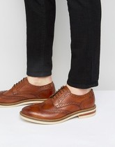 Base London - Apsley - Scarpe brogue Oxford di pelle - Cuoio