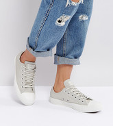 Converse Chuck Taylor Ox - Scarpe da ginnastica grigie in pelle - Grigio