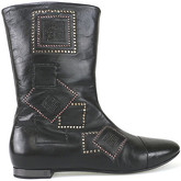 Stivaletti Fabi scarpe donna stivaletti nero pelle AK816