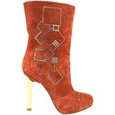 Stivaletti Fabi scarpe donna stivali rosso camoscio am39