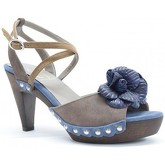 Sandali Giancarlo Paoli SCARPE SANDALO TACCO LEGNO PLATEAU PELLE SCAMOSCIATA MARRONE