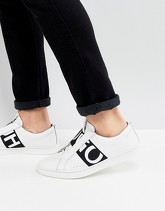 HUGO - Sneakers bianche con logo sul retro - Bianco