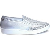 Scarpe Keys mocassino ginnico donna con pailletes color argento articolo 50