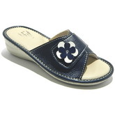 Scarpe La Riposella R7174 TERAMO CIABATTE CON VELCRO E PLANTARE SOFT BLU
