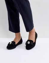 Miss KG - Scarpe a pantofola stile mocassino con decorazioni di perle - Nero