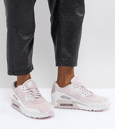 Nike - Air Max 90 - Sneakers in velluto rosa cipria - Rosa